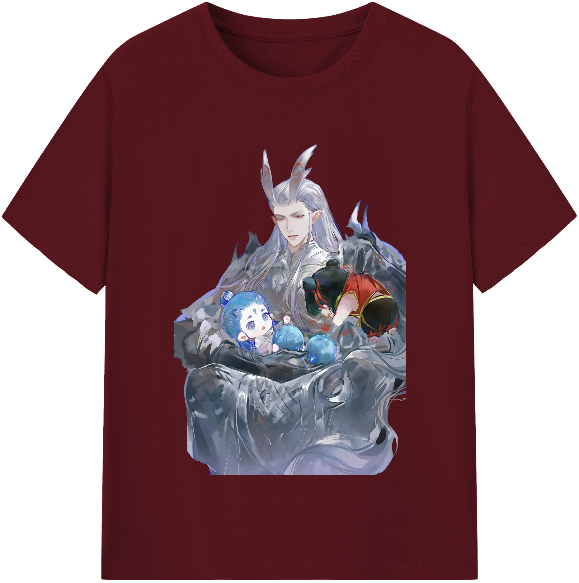 （画像用） Ne Zha 2 ナタ 魔童の大暴れ 綿100％半袖Tシャツ（フロントプリント）
